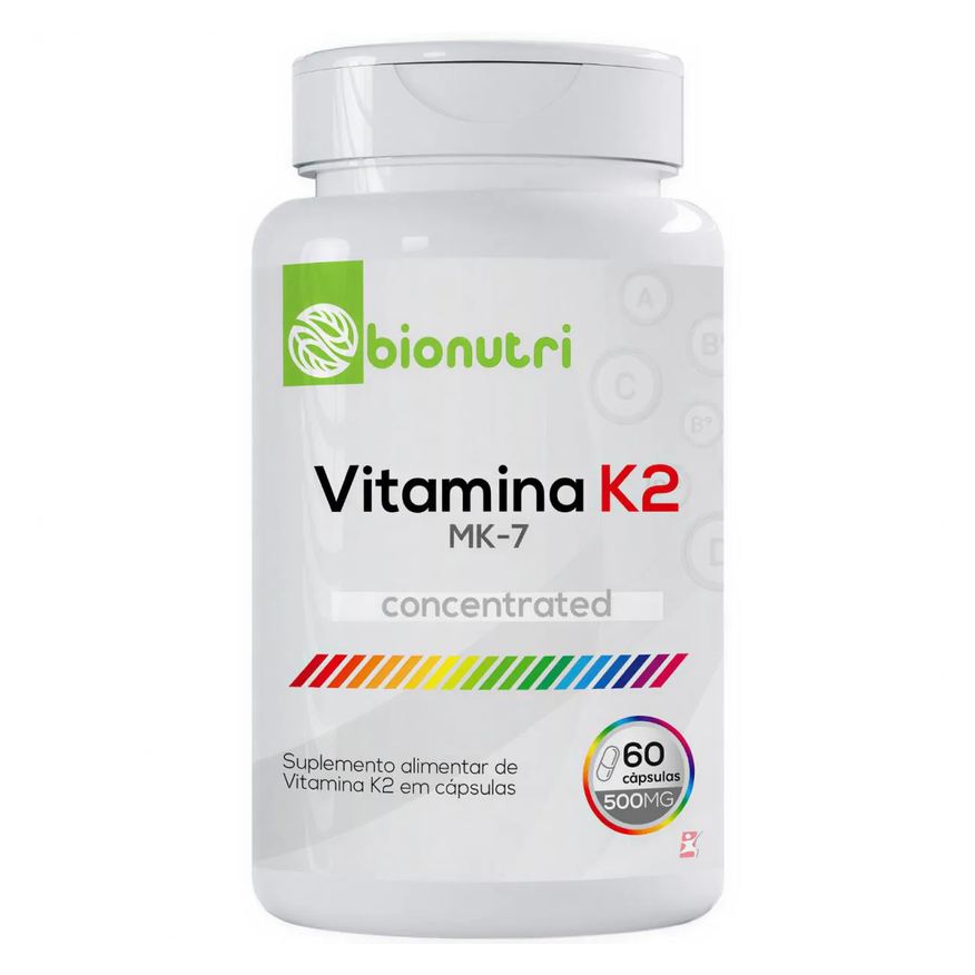 Bionutri Vitamina K2 Concentrada Menaquinona Mk-7 60 Cápsulas