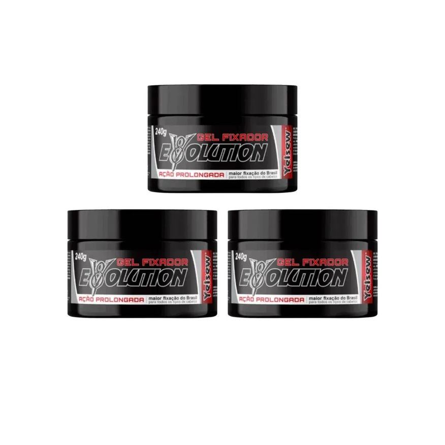 Yelsew Gel Fixador Evolution 240g - Kit C/ 3Un