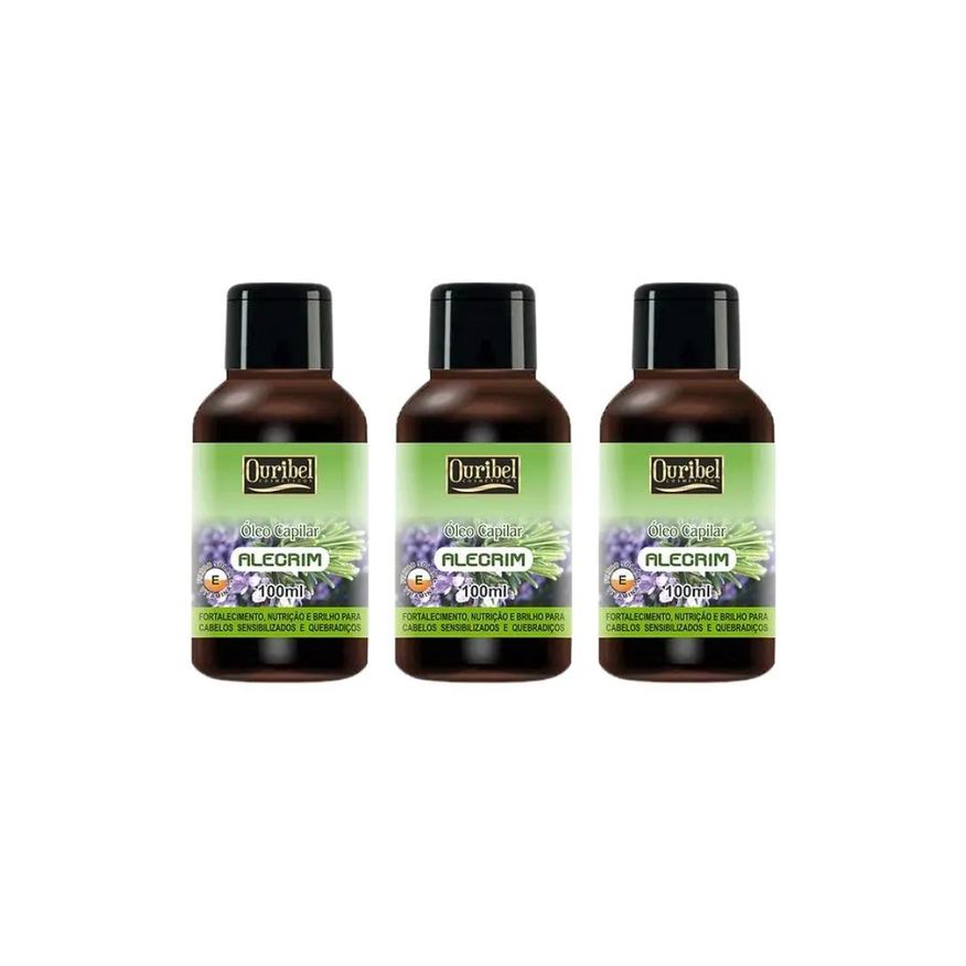 Ouribel Oleo Capilar Alecrim 100ml - Kit C/ 3Un
