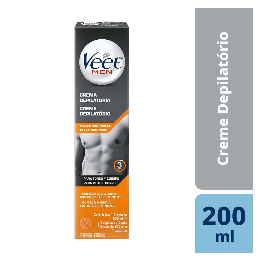 Depilatório Creme Veet Men Pele Normal 200ml