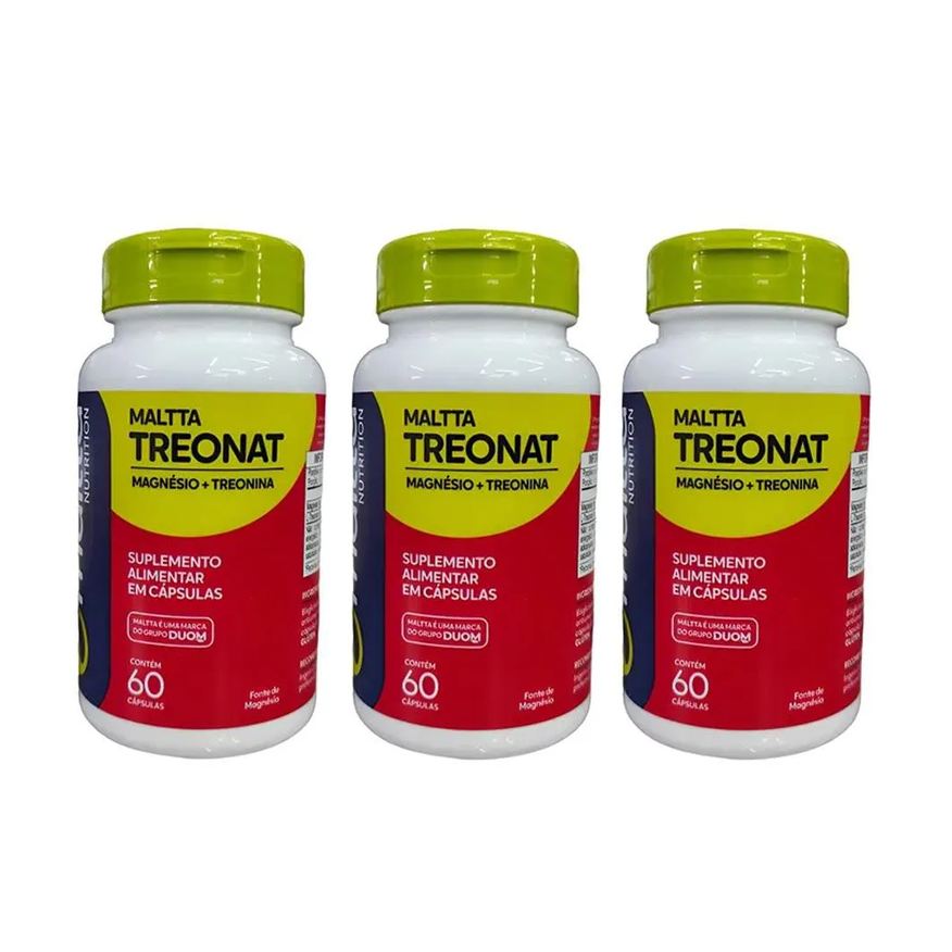 Maltta Nutrition Kit 3 Treonat Magnésio + Treonina - 60 Cápsulas - Maltta