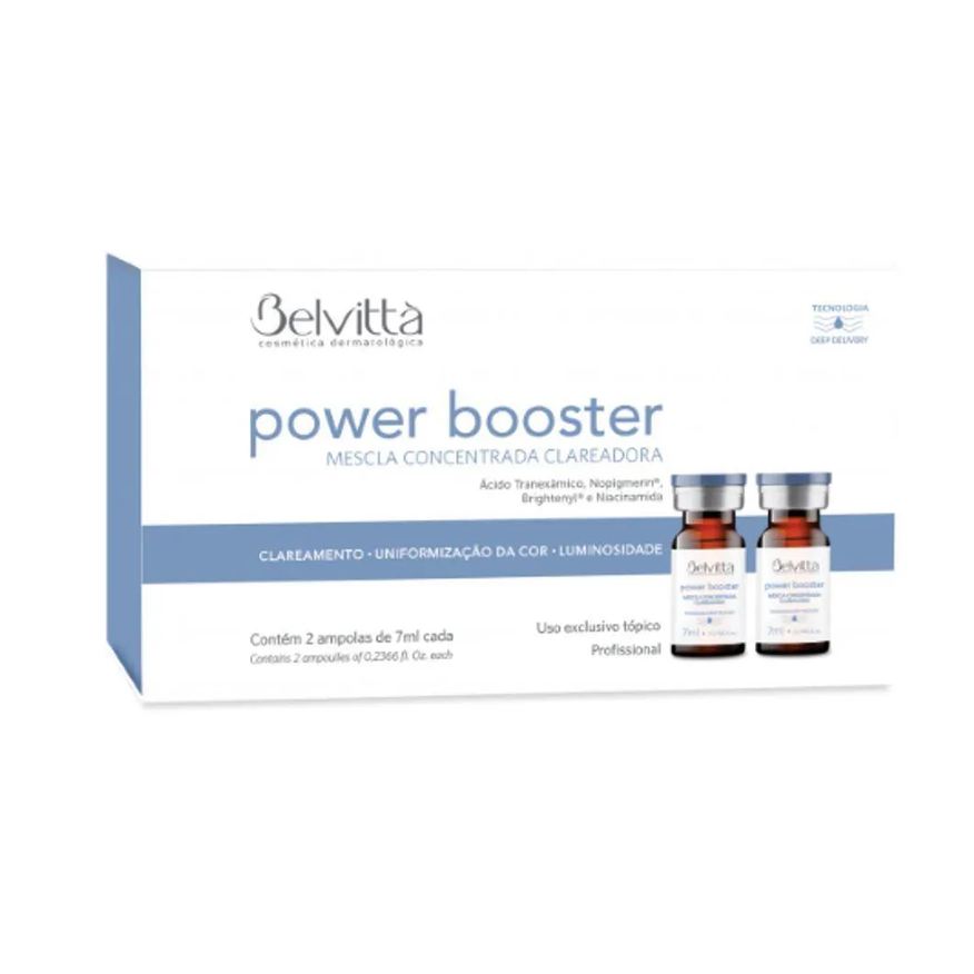 Belvittà Power Booster Mescla Concentrada Clareadora Belvitta 2 Amp. de 7ml