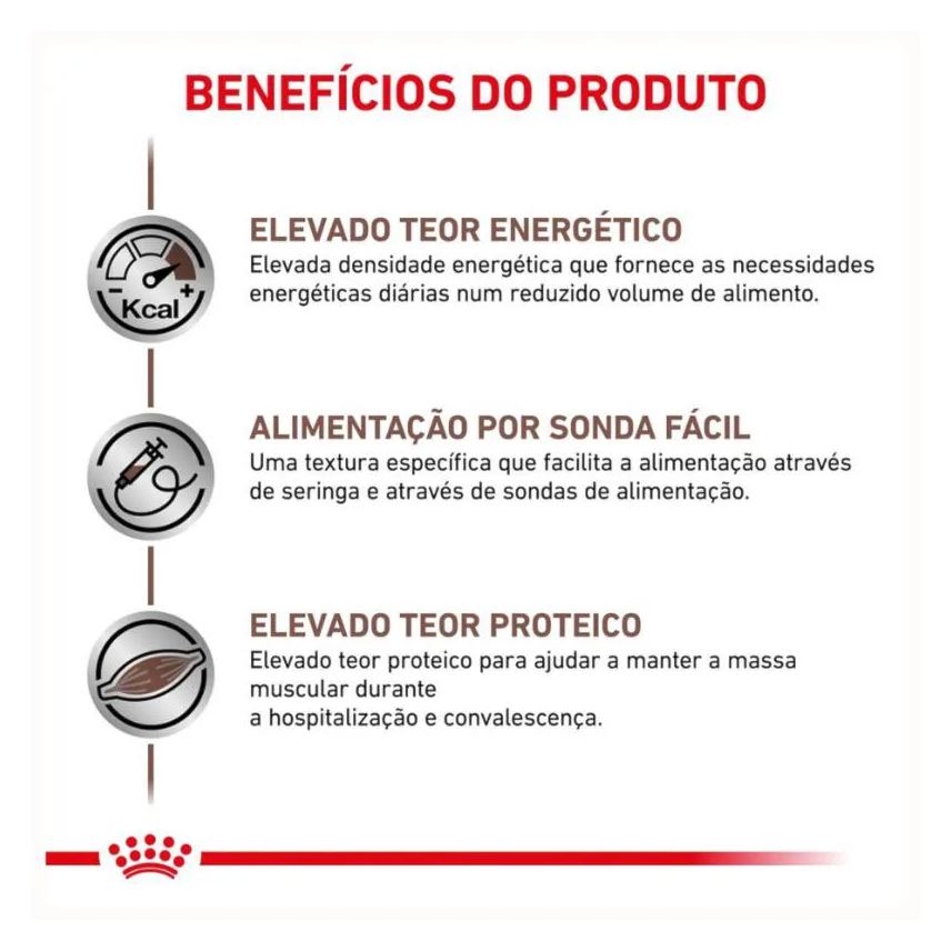 Úmida Ração Lata Royal Canin Dieta Veterinária Recovery para Cães e Gatos Adultos 195g