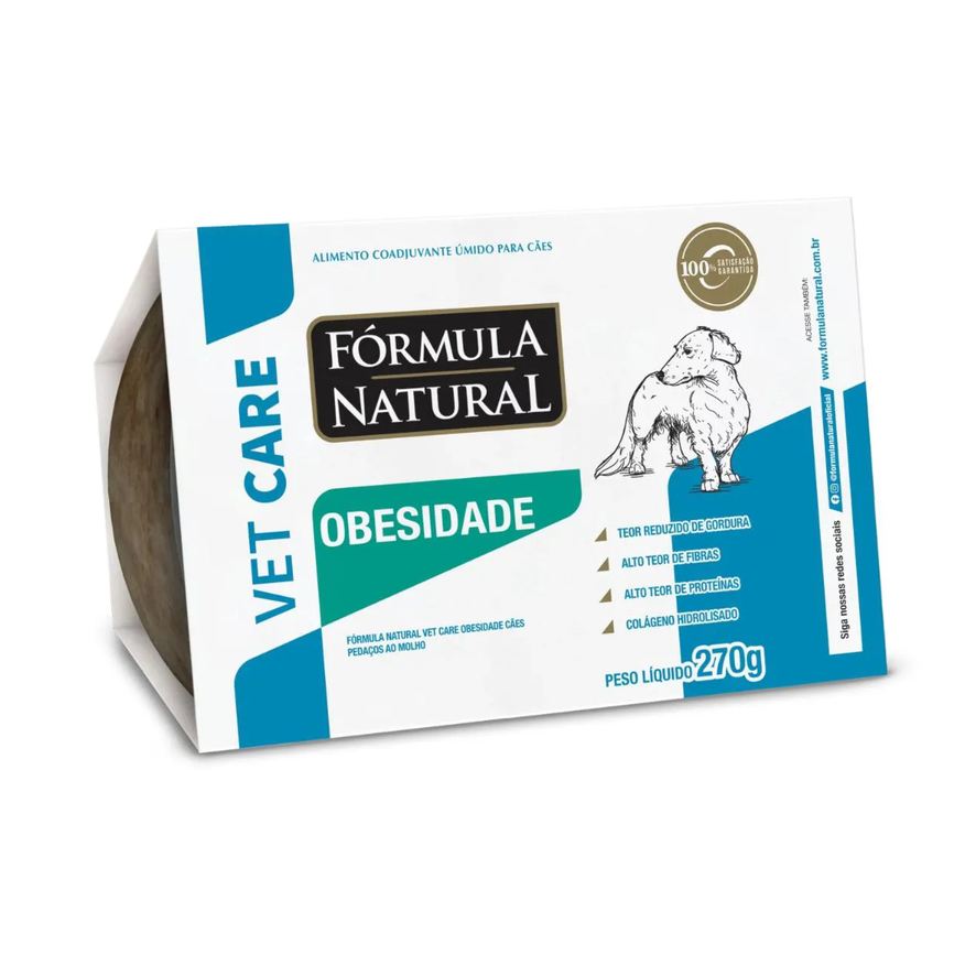 Natura Ração Úmida Fórmula Natural Vet Care Obesidade 270g Cães Adultos