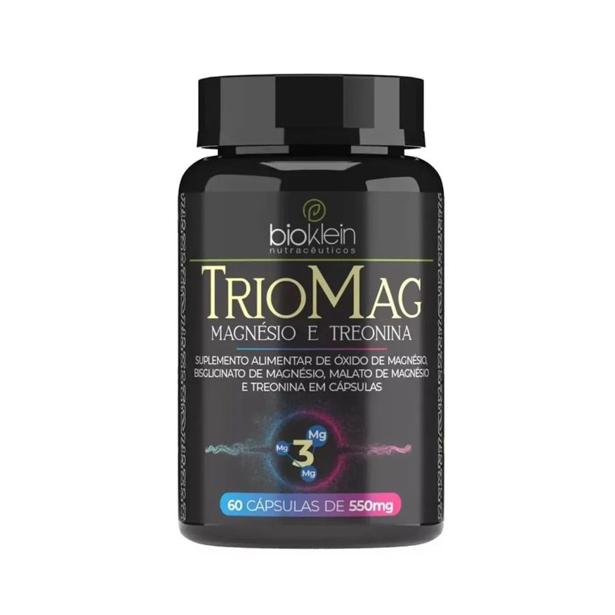 Bioklein Triomag Treonato Saúde Cognitiva e Memória 60 Cápsulas SEM Sabor