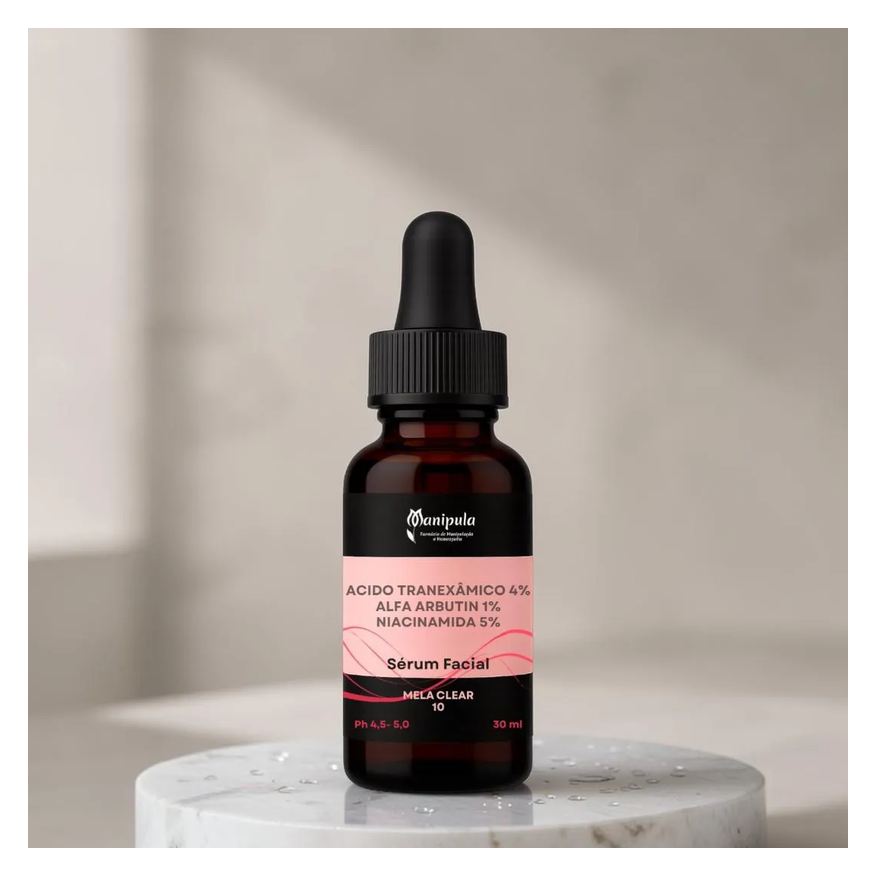 Manipula Sérum Clareador com Ácido Trn. 4 % + Alfa Arbutin 1% + Niacinamida 5% | Mela Clear 10 - 30ml