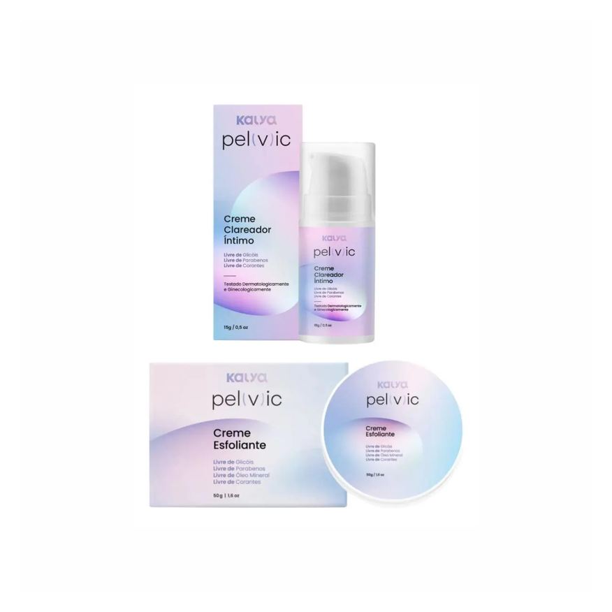 Kalya Kit Clareamento Íntimo Axila Virilha Esfoliante Pelvic