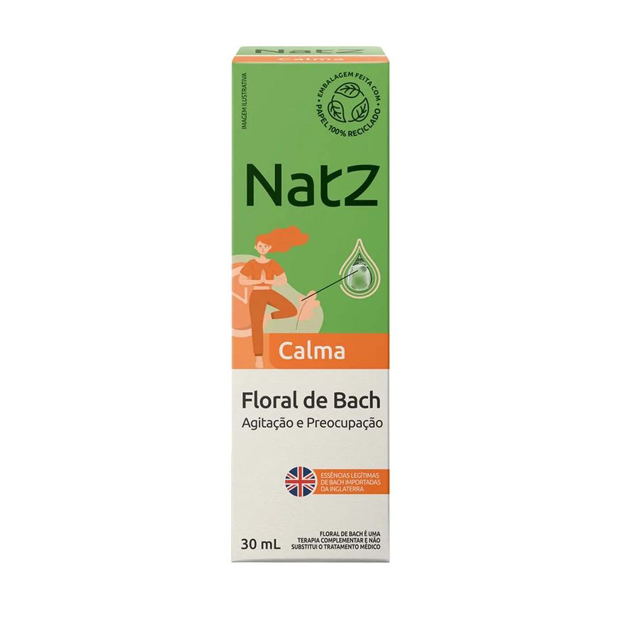 de Floral Bach Natz Calma para Agitação e Preocupação 30ml