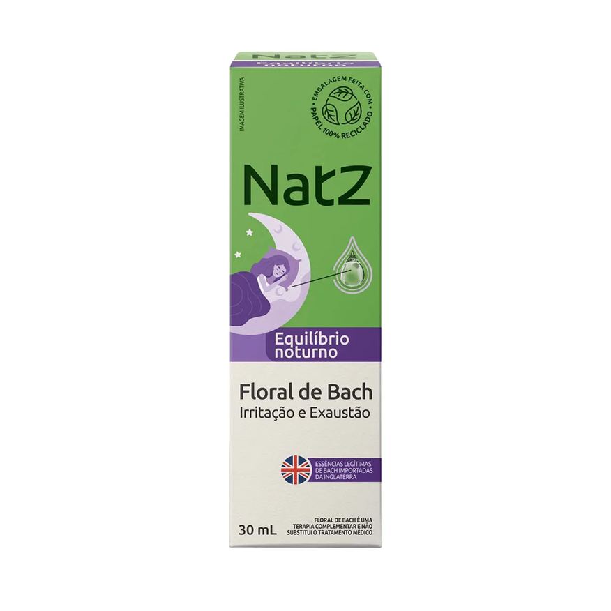 de Floral Bach Natz Equilíbrio Noturno para Irritação e Exaustão 30ml