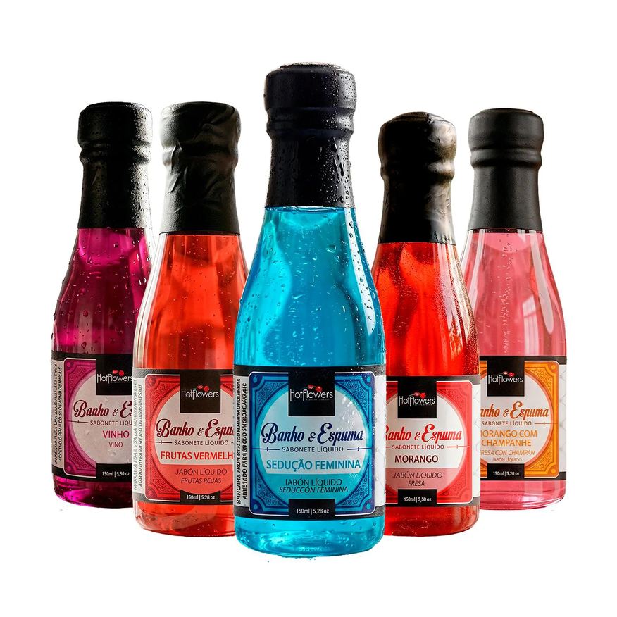 Hot Flowers Kit 5 Espumas de Banho para Relaxamento e Bem-Estar 150ml