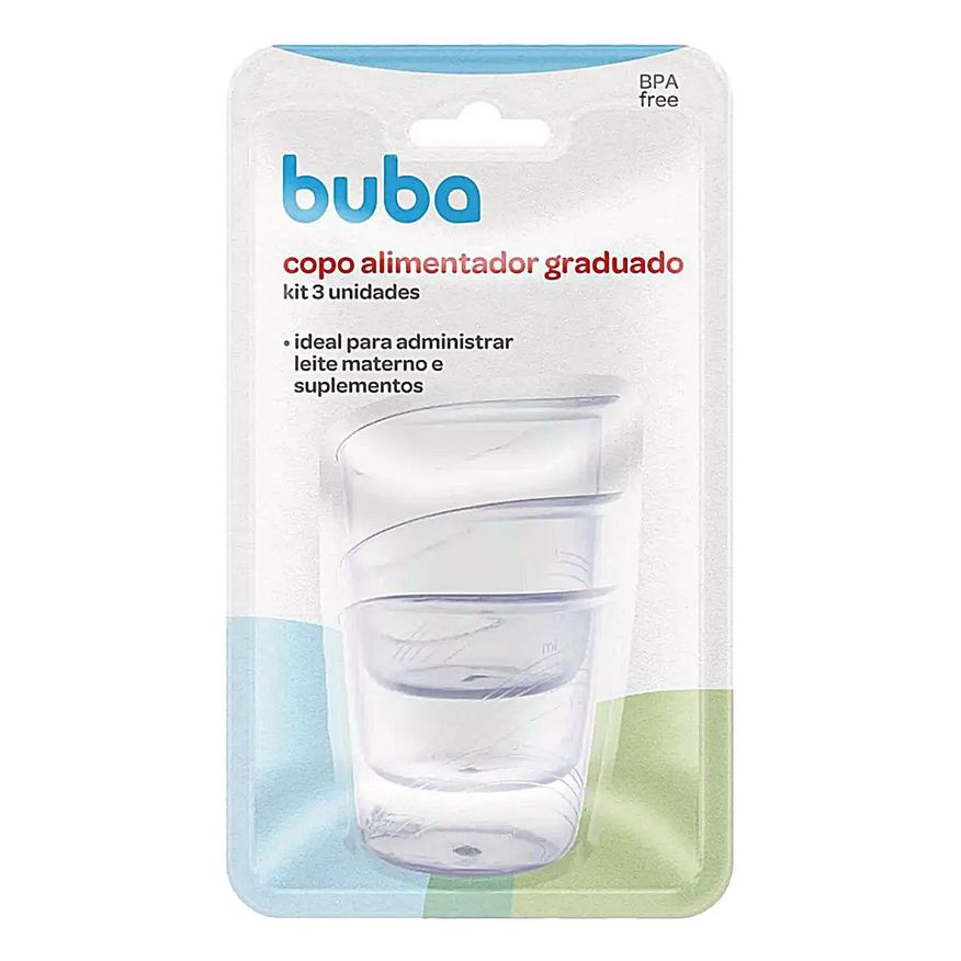 Buba Kit Copo Alimentador Graduado com 3 Unidades