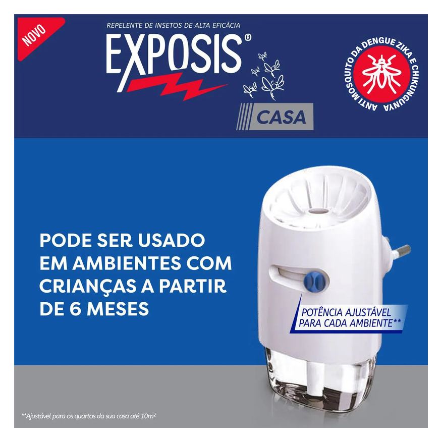 Repelente Refil Elétrico Líquido Exposis Casa 32,9ml