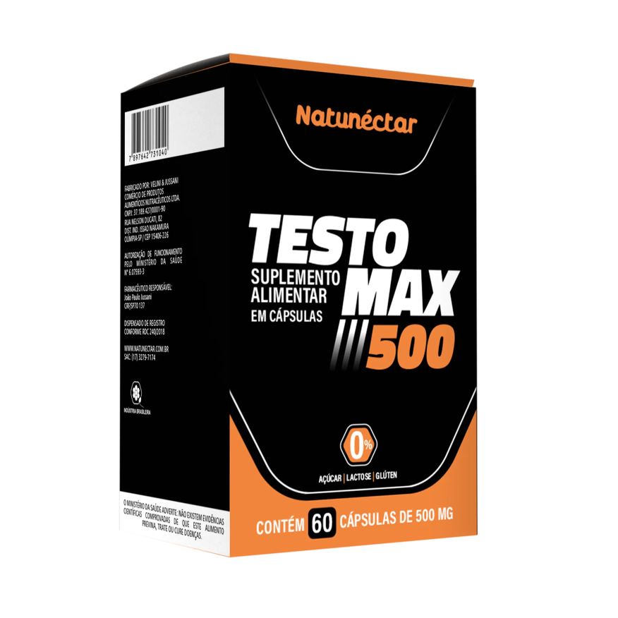Natunéctar TestoMax 500mg 60 Cápsulas