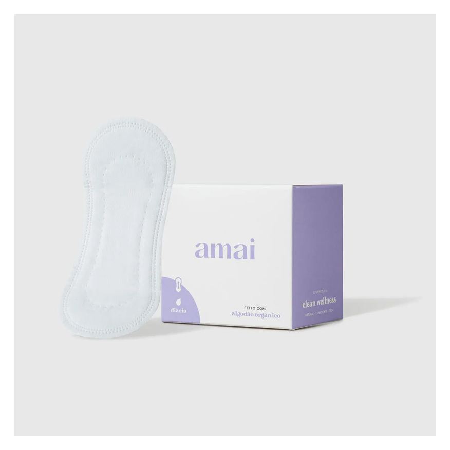 Amai Protetor Diário Orgânico Peles Sensíveis 20 unidades