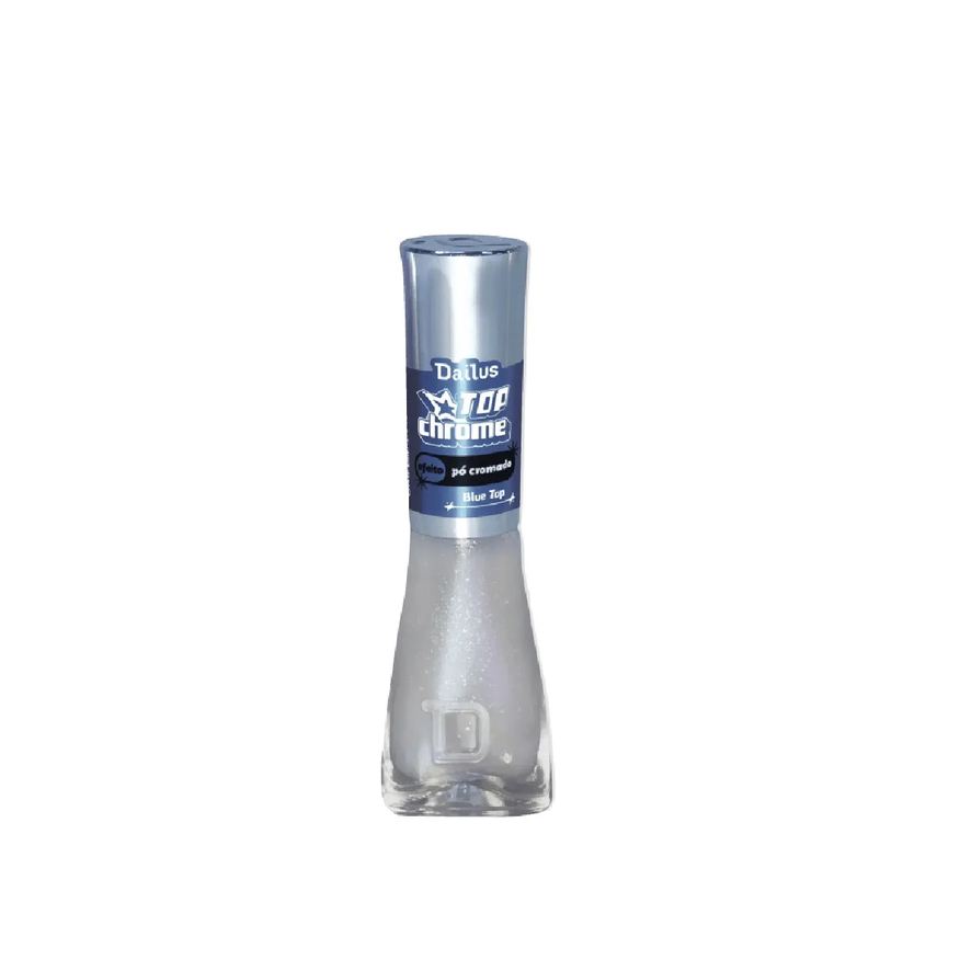 Dailus Esmalte Top Coat Top Chrome 8ml - Blue Top