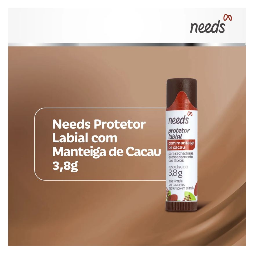 Needs Protetor Labial Hidratante Manteiga de Cacau 3,8g