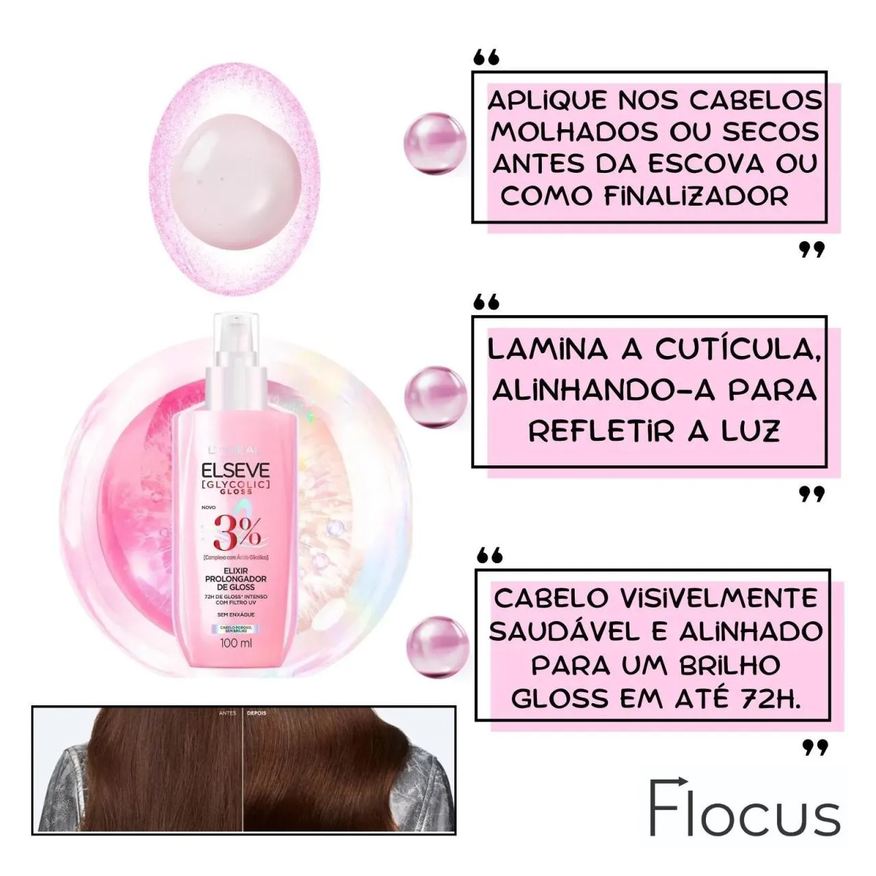 Elseve Sérum Capilar Prolongador de Gloss Glycoli 100ml