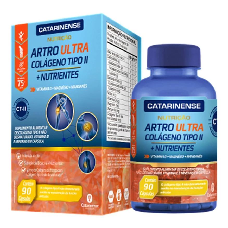 Catarinense Artro Ultra Colágeno Tipo Ii - 90 Cápsulas - Nutrição