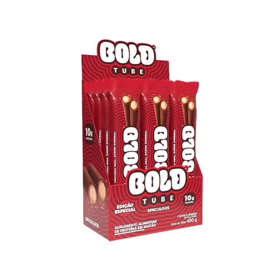 Bold Barra de Proteina Tube - 12 Unidades 40g Speculoos
