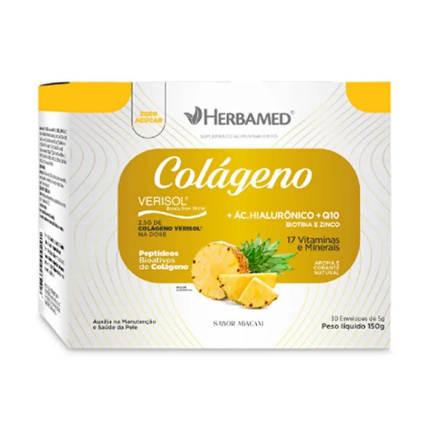 Herbamed Colágeno Verisol - 30 Sachês 5g Abacaxi