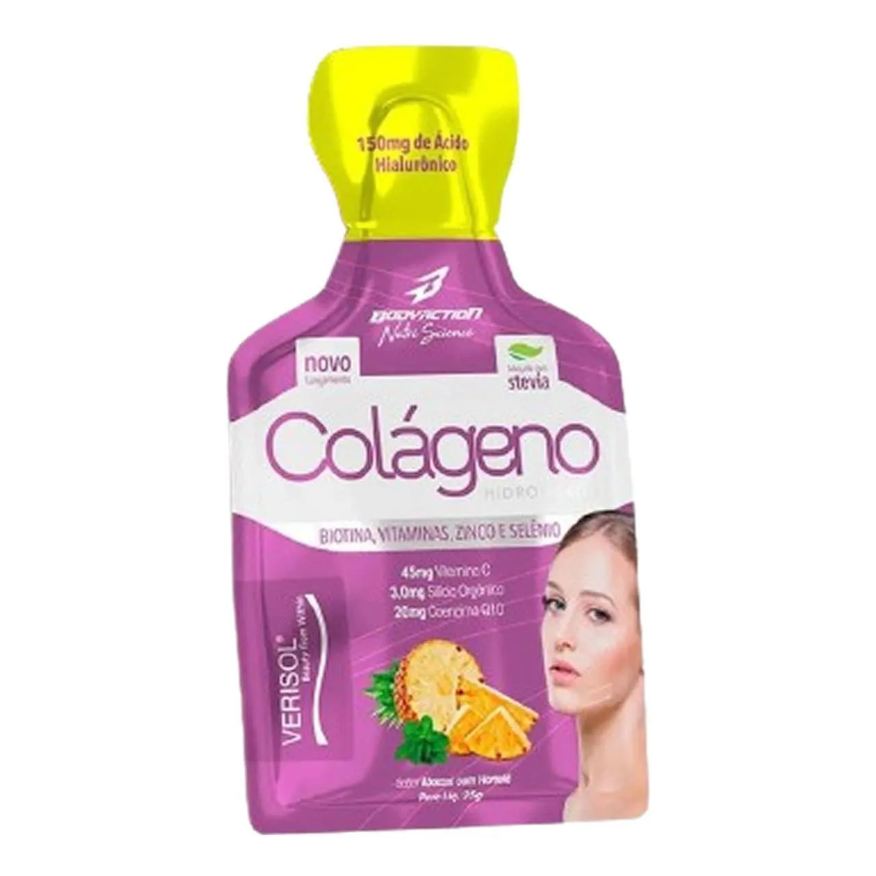 Body Action Colágeno Verisol em Gel - 1 Sachê 25g Abacaxi com Hortelã - Bodyaction