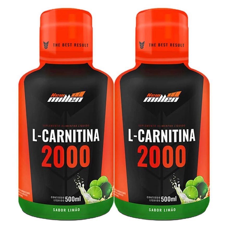 New Millen Kit 2X L-Carnitina 2000mg - 500ml Limão