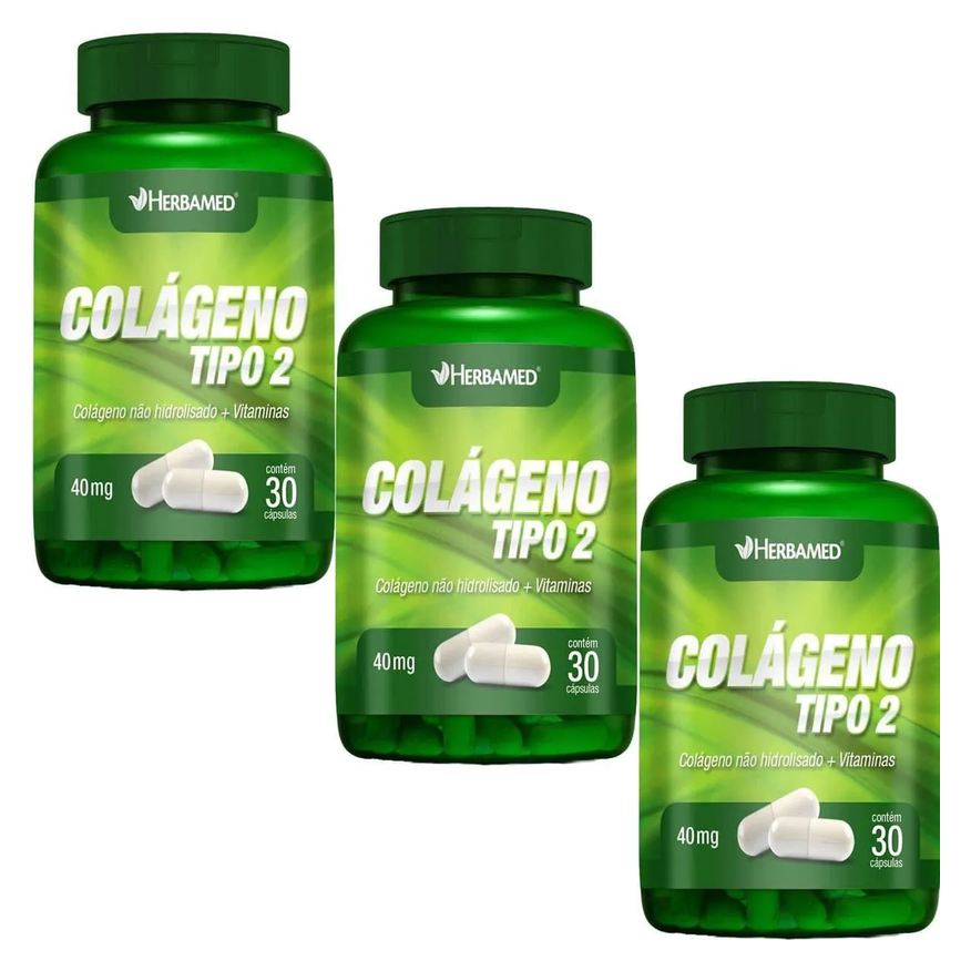 Herbamed Kit 3X Colageno Tipo 2 - 30 Cáspulas