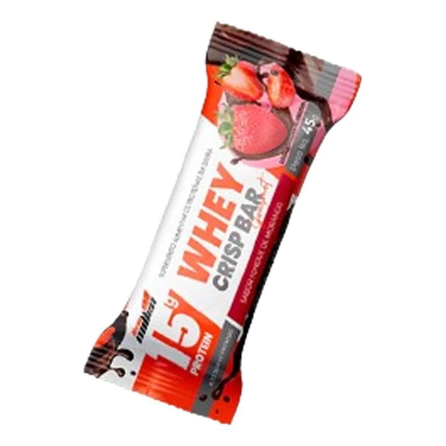 New Millen Whey Crisp Bar Gourmet - 1 Barra 45g Fondue de Morango