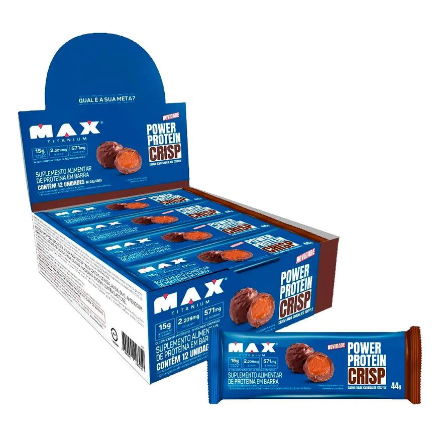 Max Titanium Power Protein Crisp Cookies (Caixa 12Un 44g Cada)