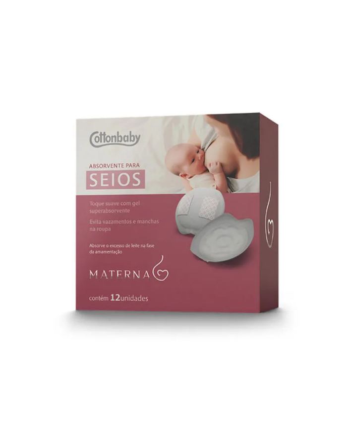 Cottonbaby Absorvente para Seios Lactantes C/12 Unidades