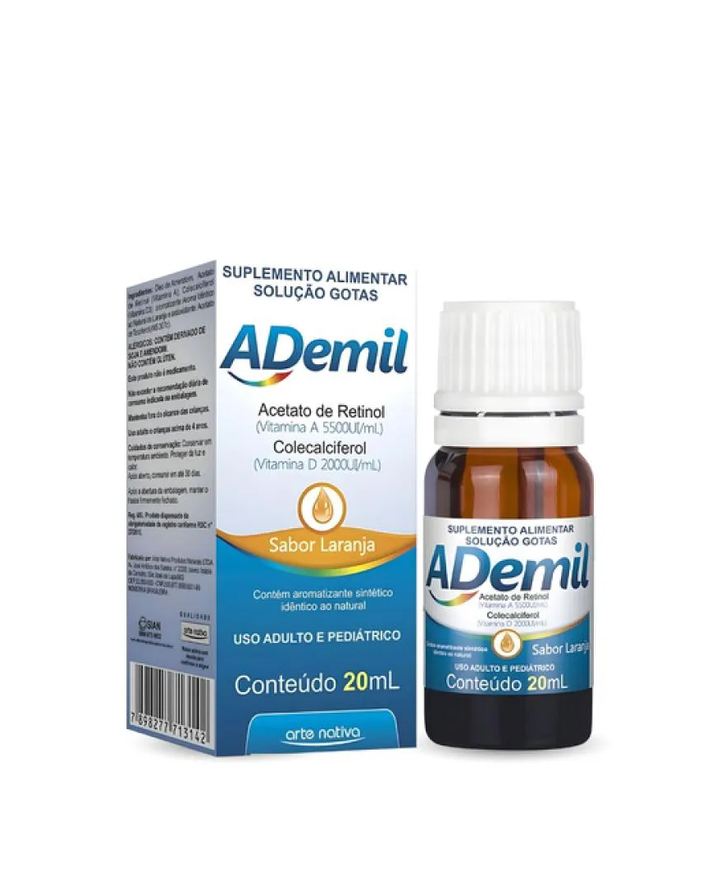 Arte Nativa Ademil Vitaminas a e D Sabor Laranja 20ml