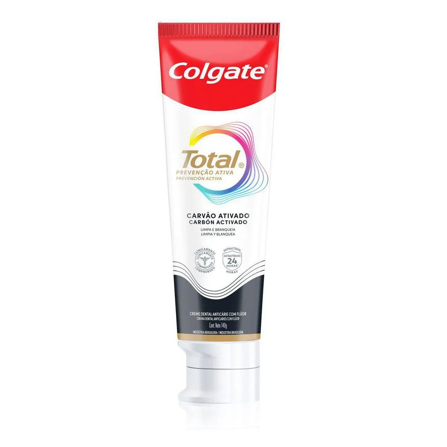 Colgate Creme Dental Total Carvão Ativado 140g