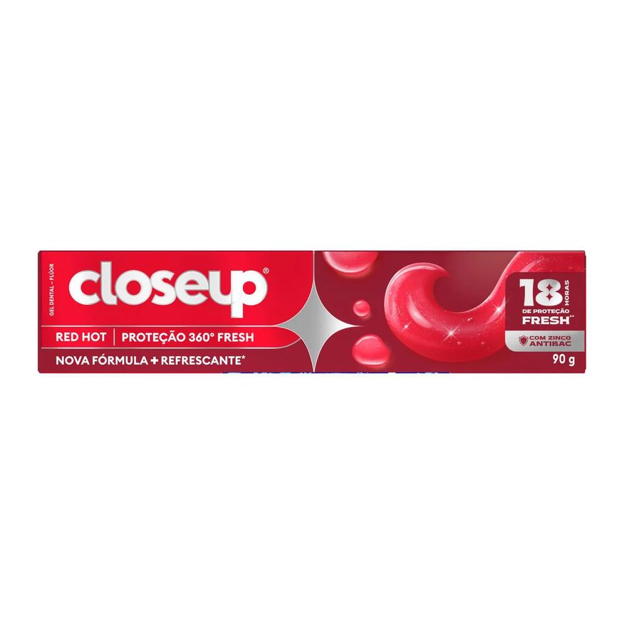 Dental Gel Closeup Proteção 360° Fresh Red Hot 90g