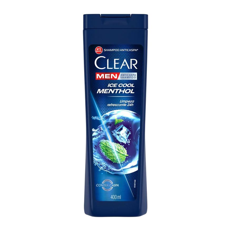 Anticaspa Shampoo Clear Men Ice Cool Menthol 400ml