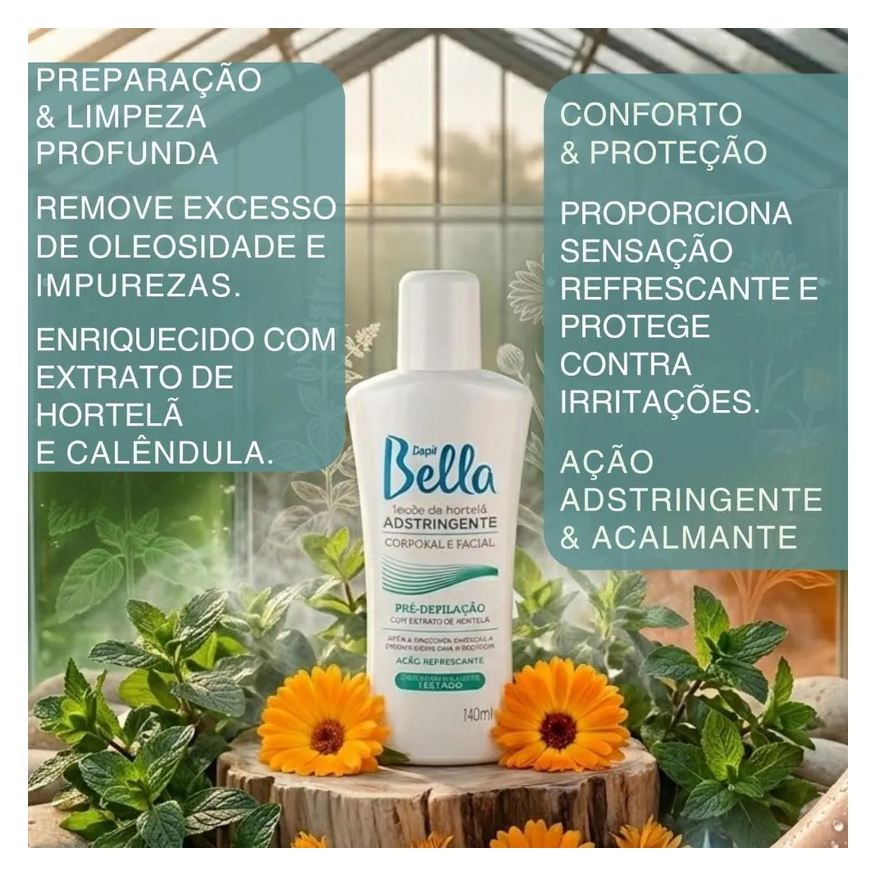 Pré Kit e Pós Depilação 140ml + Gel Calmante Depil Bella