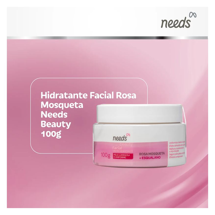 Needs Creme Hidratante Facial Beauty Rosa Mosqueta 100g