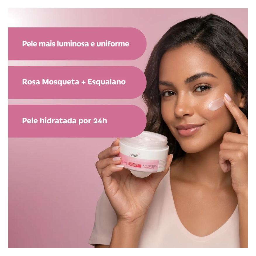 Needs Creme Hidratante Facial Beauty Rosa Mosqueta 100g