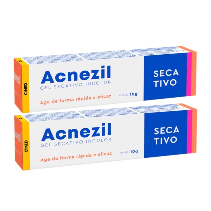 Cimed Kit C2 Acnezil Gel Secativo Incolor Acnes e Cravos