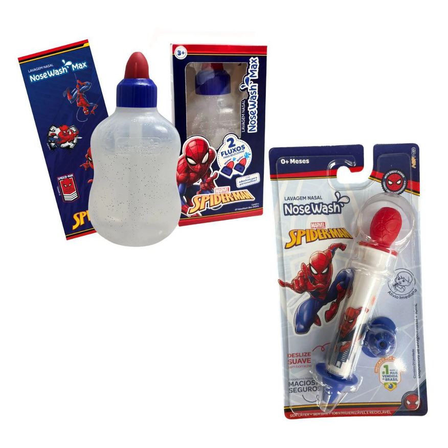 Agpmed Kit 2 Dispositivos Nosewash para Lavagem Nasal - Spider Man