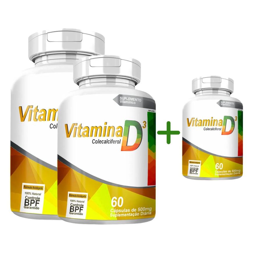 4Elementos Vitamina D3 Colecalciferol 2000Ui com Total de 180 Capsulas