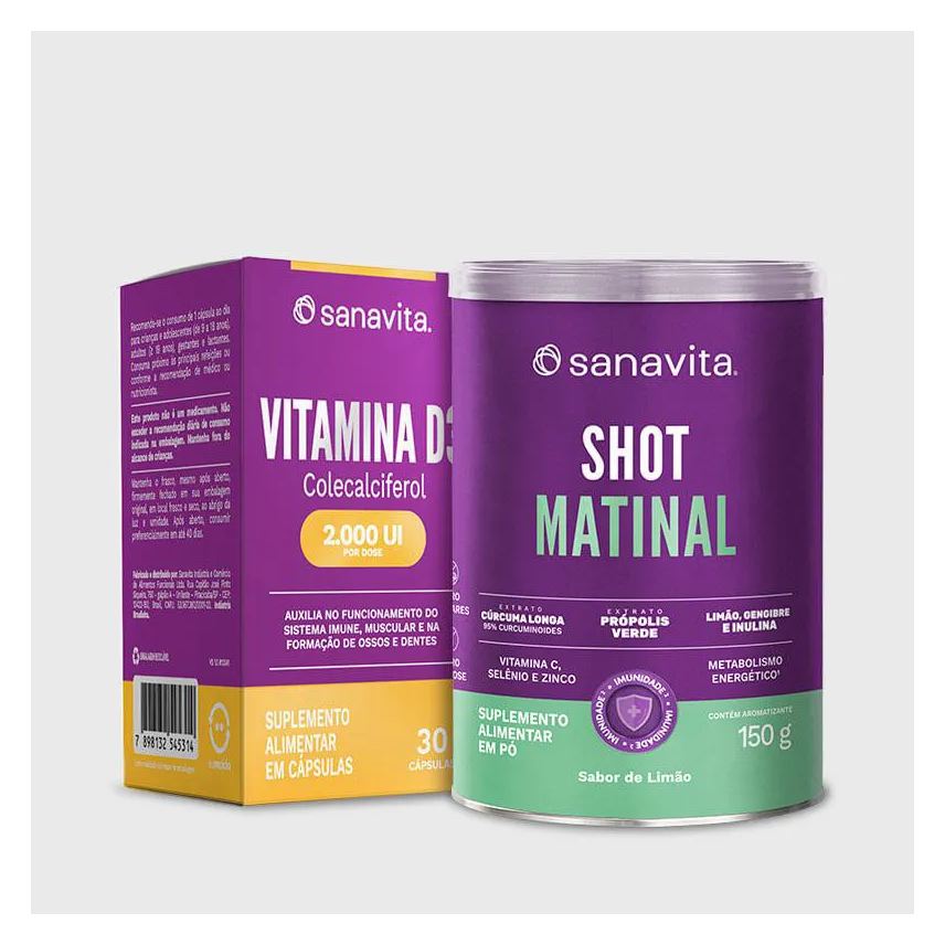Sanavita Combo Manhã Ativa Vitamina D3 | Shot Matinal