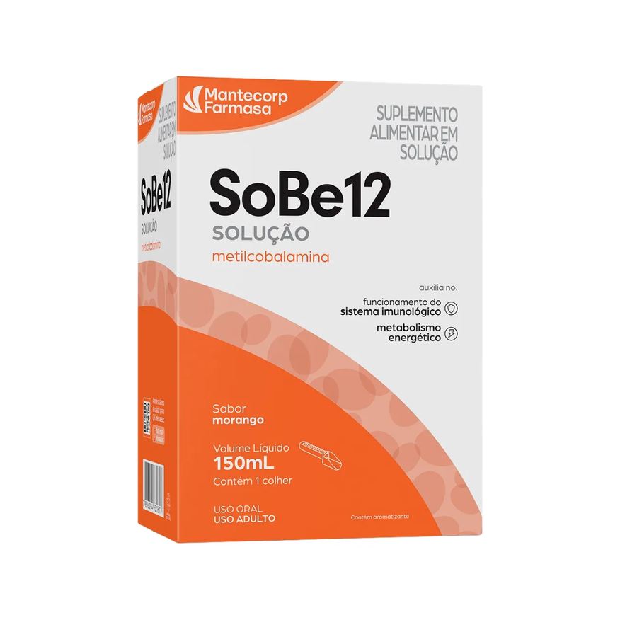SoBe12 Vitamina B12 Metilcobalamina Morango 150ml