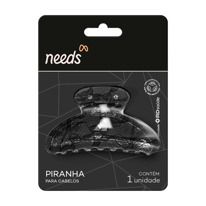 Needs Piranha para Cabelo Plástico Renda 1 Unidade