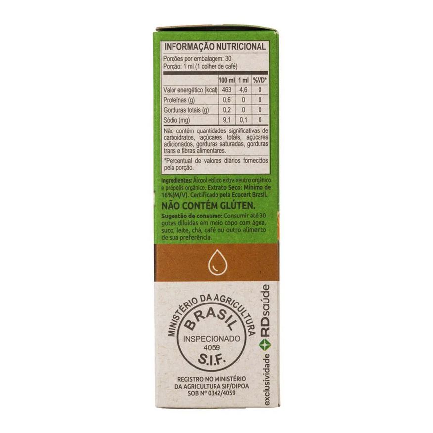 de Extrato Própolis Verde Orgânico 16% Natz 30ml