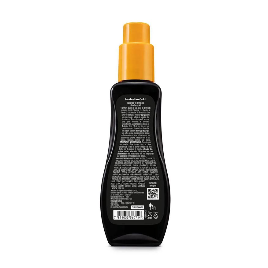 Australian Gold Acelerador de Bronzeado Clear Spray Gel 120g
