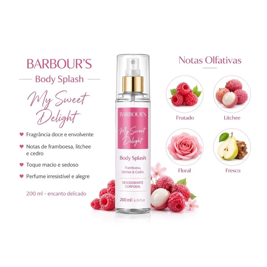 Splash Body Barbous Beauty My Sweet Delight 200ml