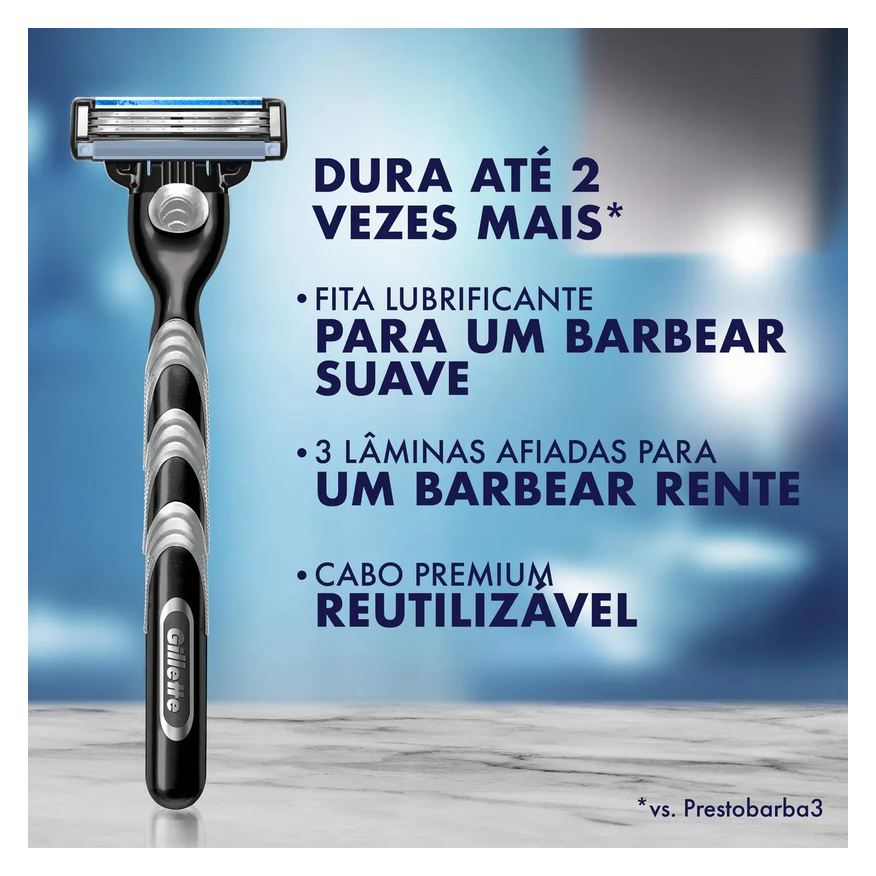 Gillette Carga para Aparelho de Barbear Mach3 com 8 unidades