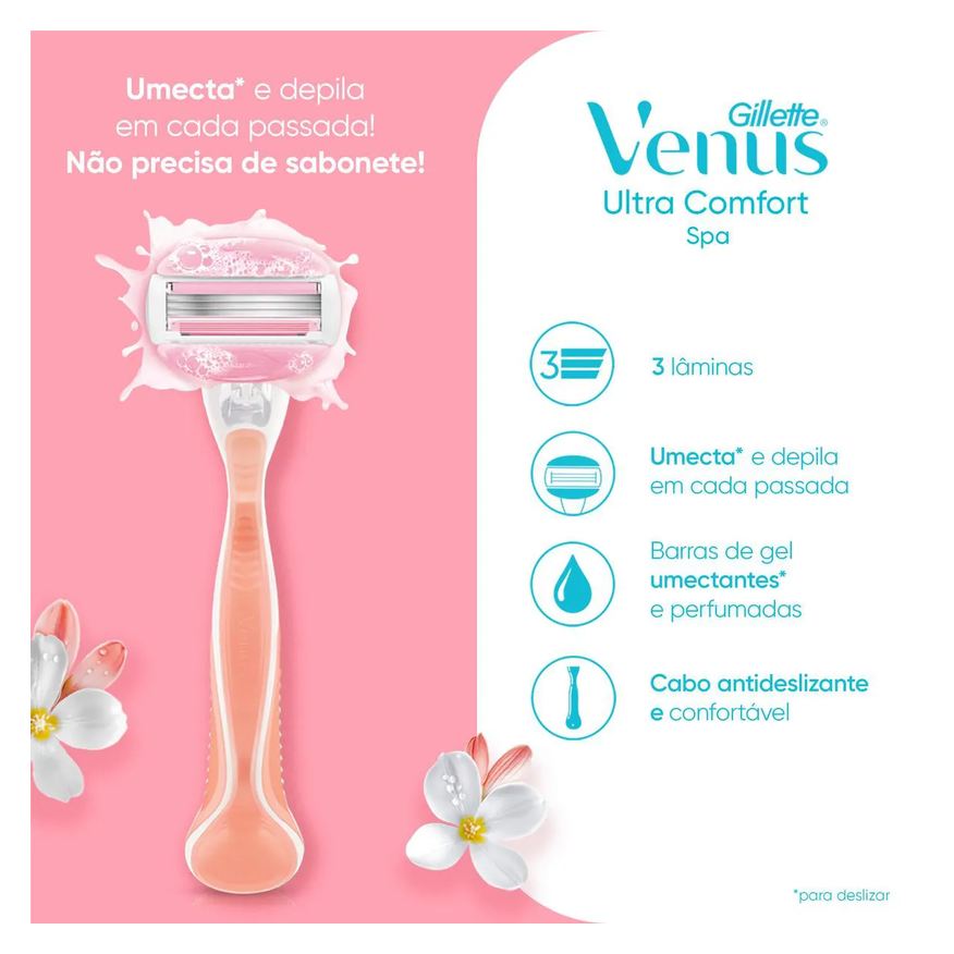 Gillette Carga para Aparelho de Depilar Venus SPA com 4 unidades