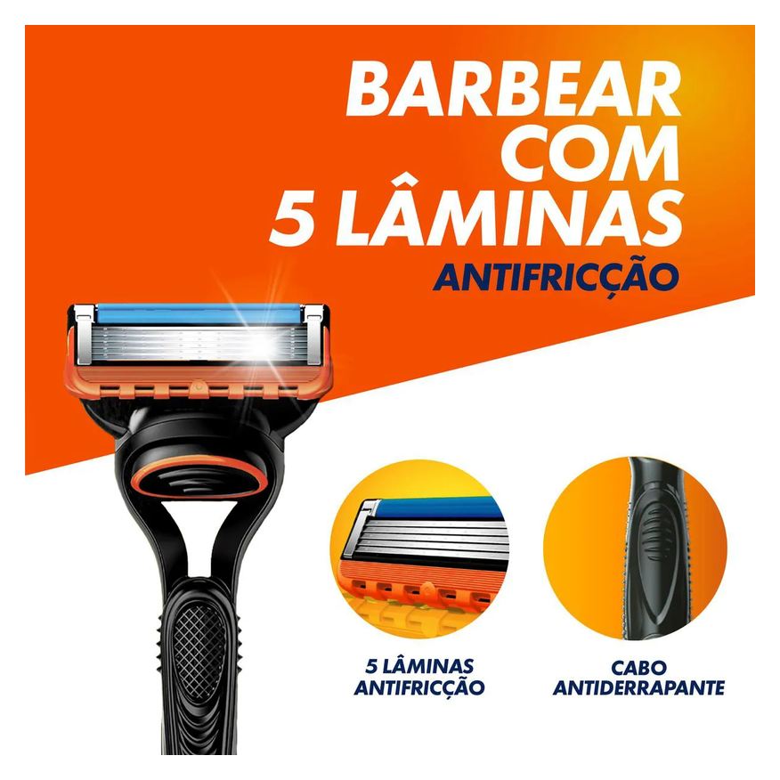 Gillette Carga para Aparelho de Barbear Fusion 5 - 4 unidades