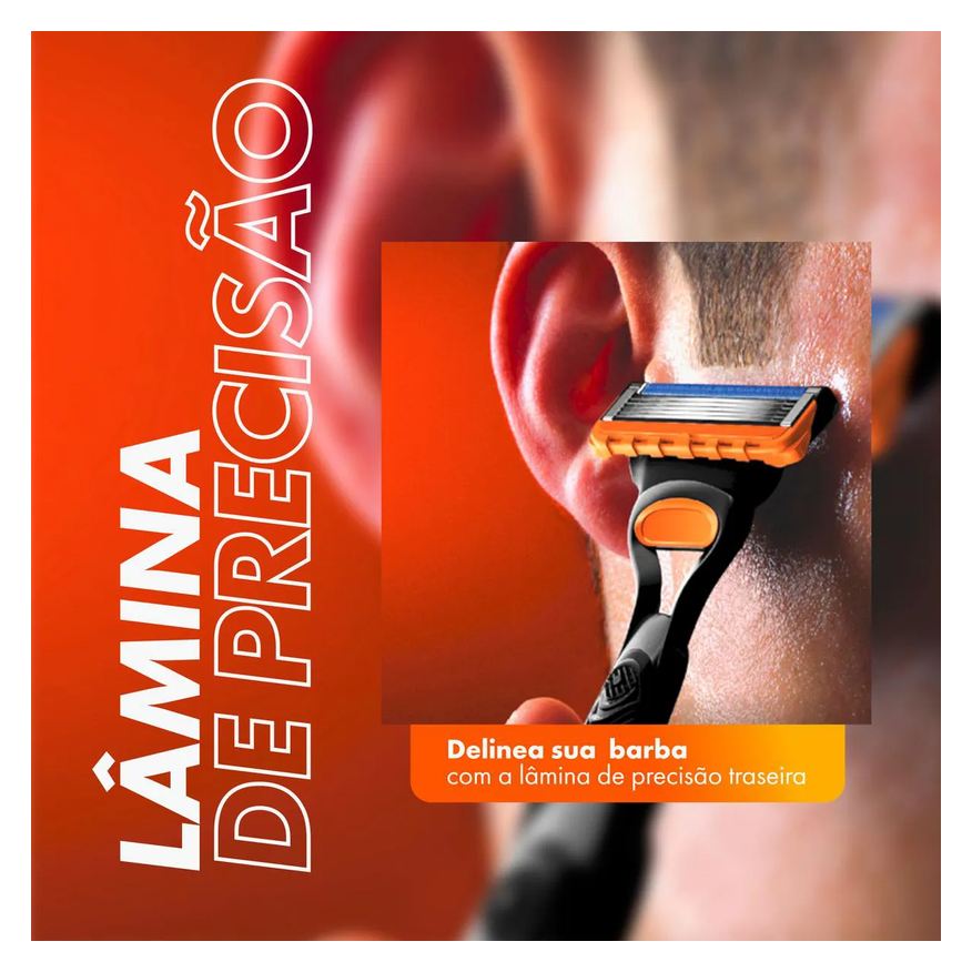 Gillette Carga para Aparelho de Barbear Fusion 5 - 4 unidades
